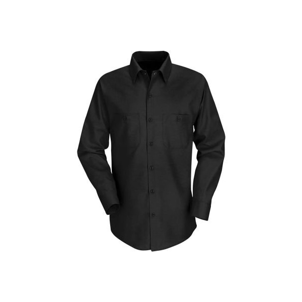 Red Kap Men's Industrial Work Shirt Long Sleeve Black Regular-S SP14